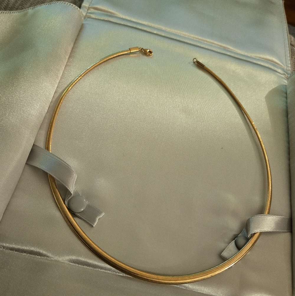 14K Herringbone Chain Necklace - 17.5"